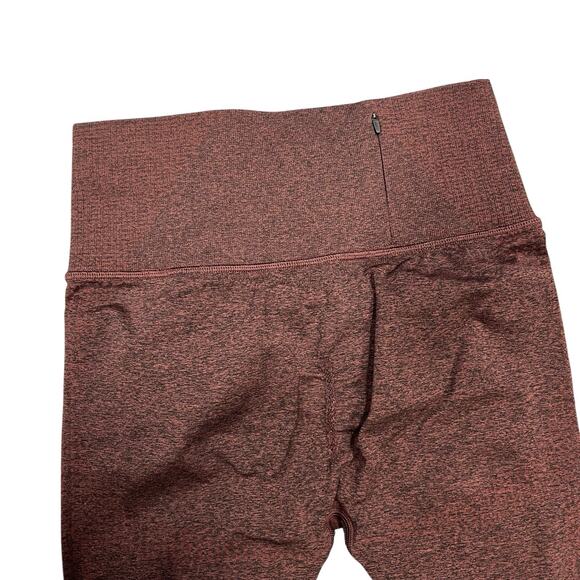GYMSHARK Leggings Heathered Maroon S Flattering Form Fitting Stretchy Athletic - Picture 3 of 8